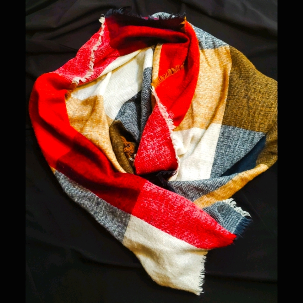 Multicolored Oversized Scarf